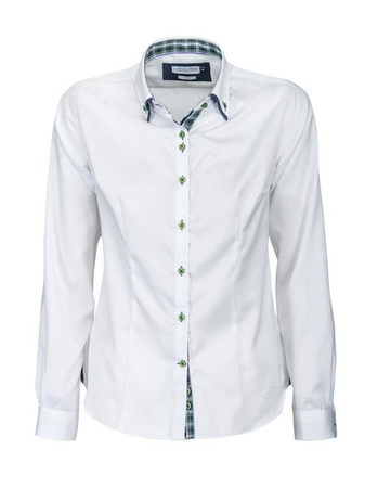 Purple shirt with a bow tie, size 43, for ladies, from the FROST brand, white/navy blue.