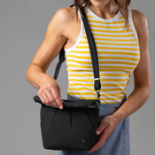Erweiterbare diebstahlsichere Damenhandtasche Pacsafe Citysafe CX Econyl® – Schwarz