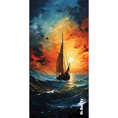 Ręcznik szybkoschnący dwustronny Dr.Bacty XL 70x140 – Sailor