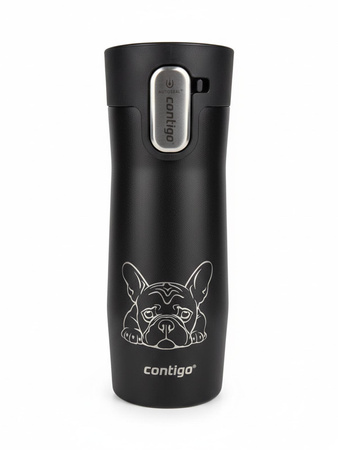 Contigo West Loop 3.0 Travel Mug 470ml - French Bulldog - Matte Black