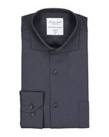 Dobby Royal Oxfordlong Sleeve Modern Fit Charcoal durch ID, Graphite