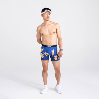 Herren-Sportboxershorts SAXX VOLT Boxer Brief Bier - blau