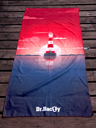 Ręcznik szybkoschnący dwustronny Dr.Bacty  XL 70x140 – Lighthouse