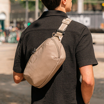 Hip bag waterproof anti-theft Pacsafe V - Beige