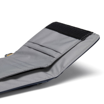 Portfel antykradzieżowy składany RFID Pacsafe  - granatowy