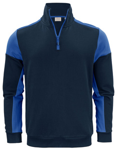 Zweifarbiger Half-Zip-Pullover der Marke Printer - Dunkelblau - Blau.