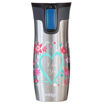 Contigo West Loop 2.0 Thermobecher 470ml - I love You - Stahl 