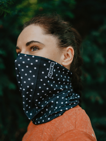 Chusta wielofunkcyjna Dr.Bacty Polka Dots Black