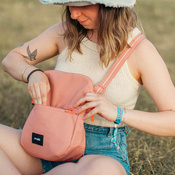 Folding women's anti-theft bag Pacsafe Go - pink