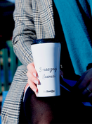 Dr.Bacty Apollo 2.0 thermal coffee mug - Tasty coffee - 360 ml - Glossy White