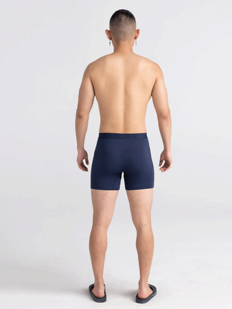 Comfortable men's SAXX ULTRA Boxer Brief Fly - navy blue.