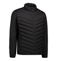Herren gesteppte Jacke Stretch Black Marke, schwarz