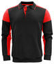 Two-tone polo-style Prime Polosweater hoodie by Printer brand - Black - Red.