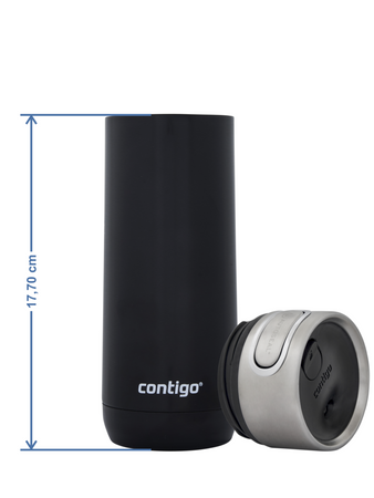 Personalisierbarer thermobecher Contigo Luxe Autoseal 470 ml - Silber