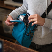 Anti-theft shoulder bag Pacsafe LS100 - turquoise