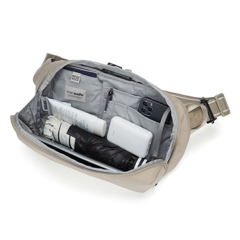 Hip bag waterproof anti-theft Pacsafe V - Beige