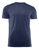 T-Shirt Run by Printer Red Flag - Navy Blue.