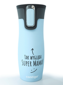 Kubek termiczny Contigo West Loop 2.0 470 ml - Tak wygląda super mama - Niebieski