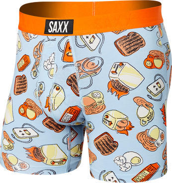 Bokserki męskie szybkoschnące SAXX VIBE Boxer Brief - toster - błękitne  