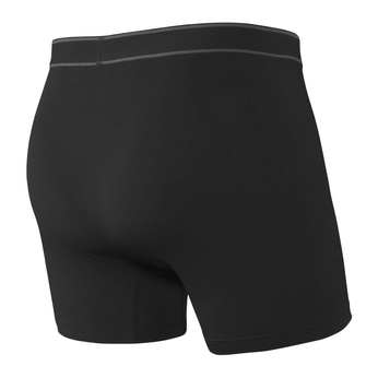 Breathable men's SAXX DAYTRIPPER Boxer Brief Fly with a fly - black.