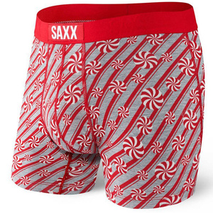 Herren-Schnelltrocknungsboxershorts SAXX VIBE Boxer Brief - Bonbons (rot)