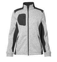 Knit Fleece Cardigan Gray Melange