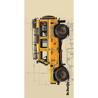 Ręcznik szybkoschnący dwustronny Dr.Bacty XL 70x140 – Rover Safari