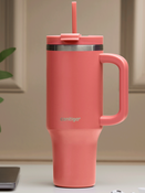 Thermalbecher mit Strohhalm Contigo Streeterville Tumbler 1200 ml - Coral