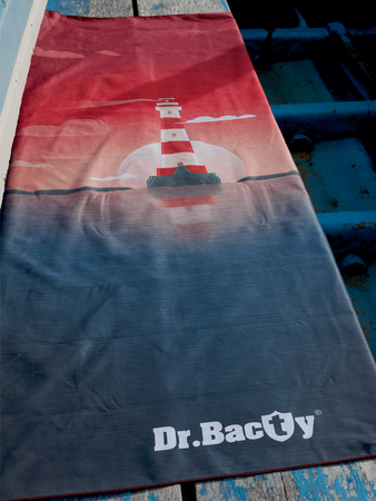 Dr.Bacty 70x140 beidseitig schnell trocknendes Handtuch - Lighthouse