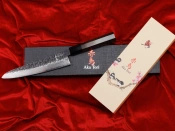 Aka Tori Damaszener-Chefmesser 8" mit Gravur - Tokyo Black