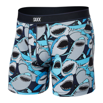 Herren Boxershorts SAXX DAYTRIPPER Boxer Brief Fly Haie - dunkelblau