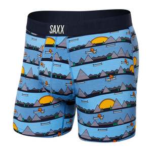 Herren-Boxershorts SAXX ULTRA Boxer Brief Leniwa rzeka - blau