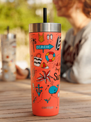 Kubek termiczny ze słomką Contigo Luxe Tumbler 720ml - Summer - Coral