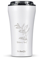 Thermobecher für Kaffee Dr.Bacty Apollo 2.0 360 ml "Kokoryczka" – Weiß