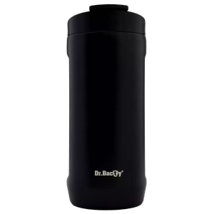 Thermal coffee mug 2-in-1 Dr.Bacty Notus 360 ml - black.