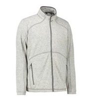 Herren Zip'n'mix Melange Fleece Grey Melange, Grau, grau