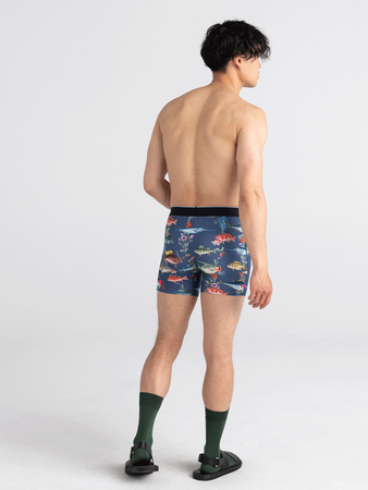 Herren-Sportboxershorts SAXX VOLT Boxer Brief Tauchwelt - blau