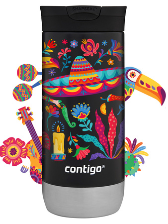 Contigo Huron 2.0 470ml thermische Kaffeebecher - Mexiko - Schwarz