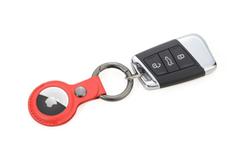 schlüsselanhänger etui TROIKA airtag cover - rot