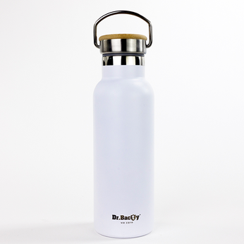 Dr.Bacty Iris steel thermal bottle - white - Geometric
