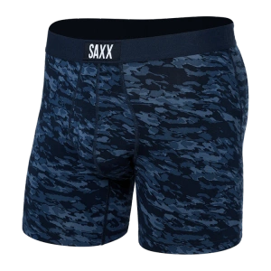 Herren-Boxershorts SAXX ULTRA Boxer Brief mit Streifen - grau