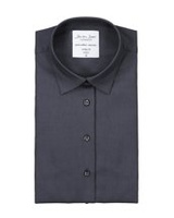 Dobby Royal OxfordLadies Moderne Fit Charcoal durch ID, Graphite