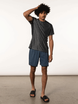 Men's short-sleeved sports t-shirt made from recycled materials SAXX HOT SHOT - black.