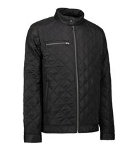 Black men's quilted jacket from ID, Black