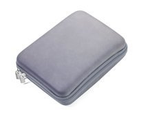 rigid travel organizer TROIKA for cables and charger - grayki.