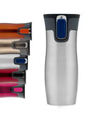 Contigo West Loop 2.0 470ml Thermobecher-Set – Edelstahl + Biscay Bay