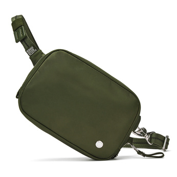 Kleine 2-in-1-Handtasche für Damen mit Diebstahlschutz Pacsafe W – olivgrün