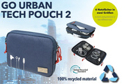 TROIKA go urban tech pouch 2 cable organizer - navy blue