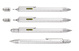 multi-purpose ballpoint pen TROIKA construction - silver.