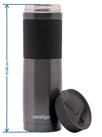 Thermal mug Contigo Byron 720ml with custom inscription - engraved - Gunmetal